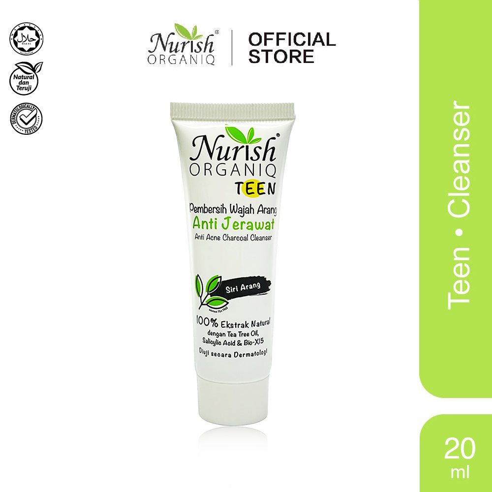 Nurish Organiq Teen Charcoal Cleanser 20ml (NOT FOR SALE)