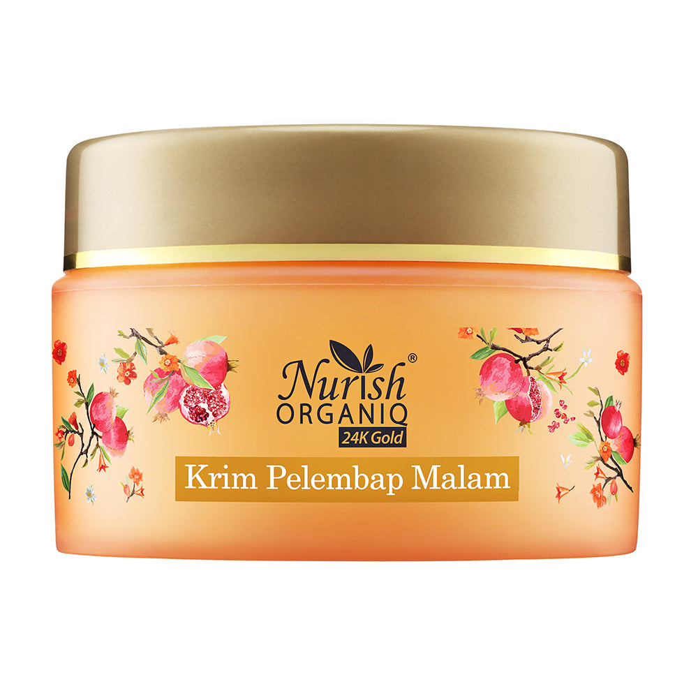 Nurish Organiq 24K Gold Krim Pelembap Malam 40ml