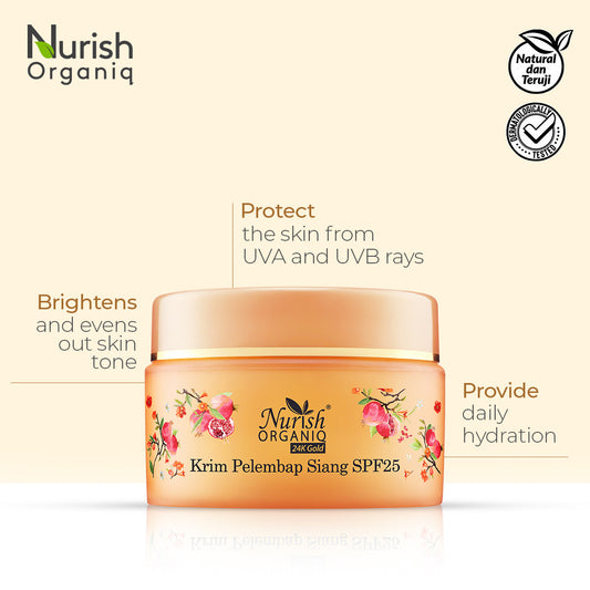 Nurish Organiq 24K Gold Krim Pelembap Siang SPF25 40ml