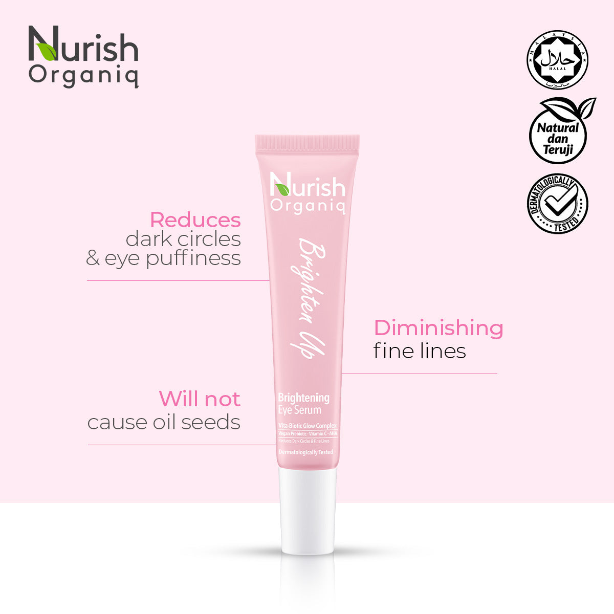 Nurish Organiq Serum Pencerah Mata 15ml