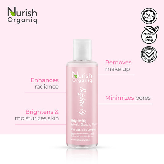 Nurish Organiq Pembersih Solekan Pencerah Micellar 150ml