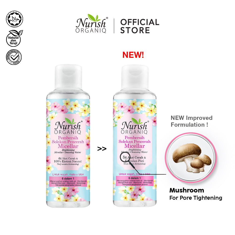 Nurish Organiq Pembersih Solekan Pencerah Micellar 150ml