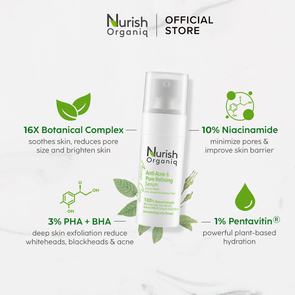 Nurish Organiq Anti Acne & Pore Refining Serum 20ml