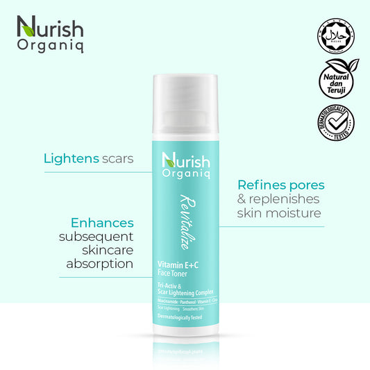 Nurish Organiq Penyegar Wajah Vitamin E+C 100ml