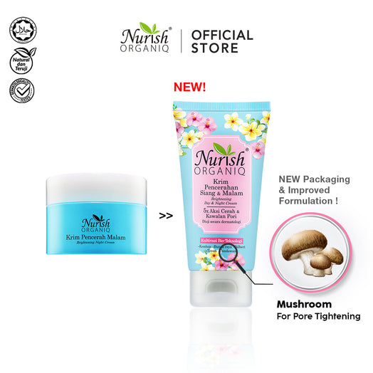 NEW Nurish Organiq Brightening Day & Night Cream 40ml