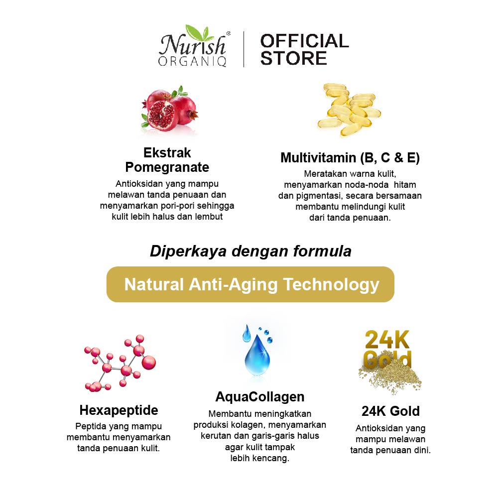 Nurish Organiq 24K Pembersih Wajah Susu 100ml