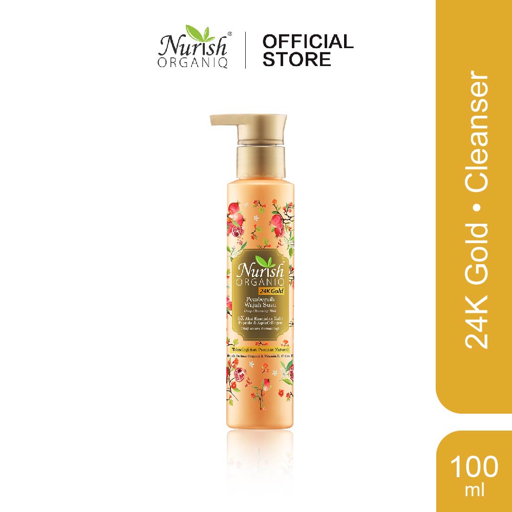 Nurish Organiq 24K Pembersih Wajah Susu 100ml