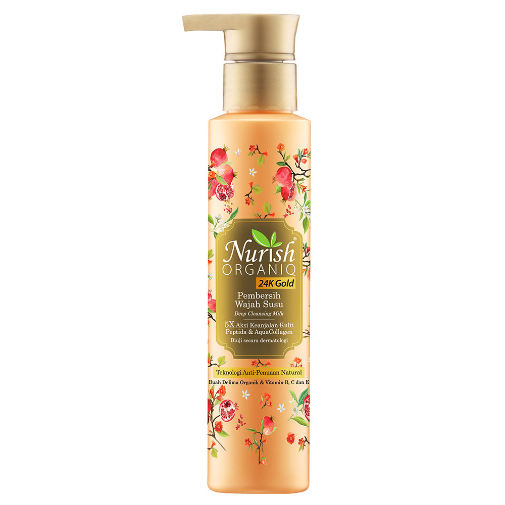 Nurish Organiq 24K Pembersih Wajah Susu 100ml